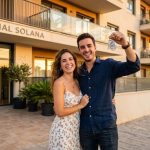 Guía completa del proceso de compra de vivienda: pareja con llaves de su nuevo hogar